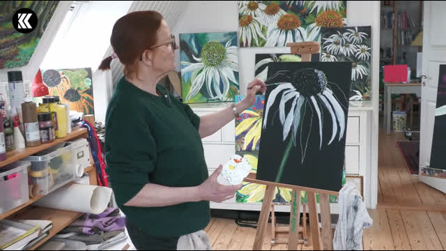 Sådan maler du blomster med Heidi Andersen